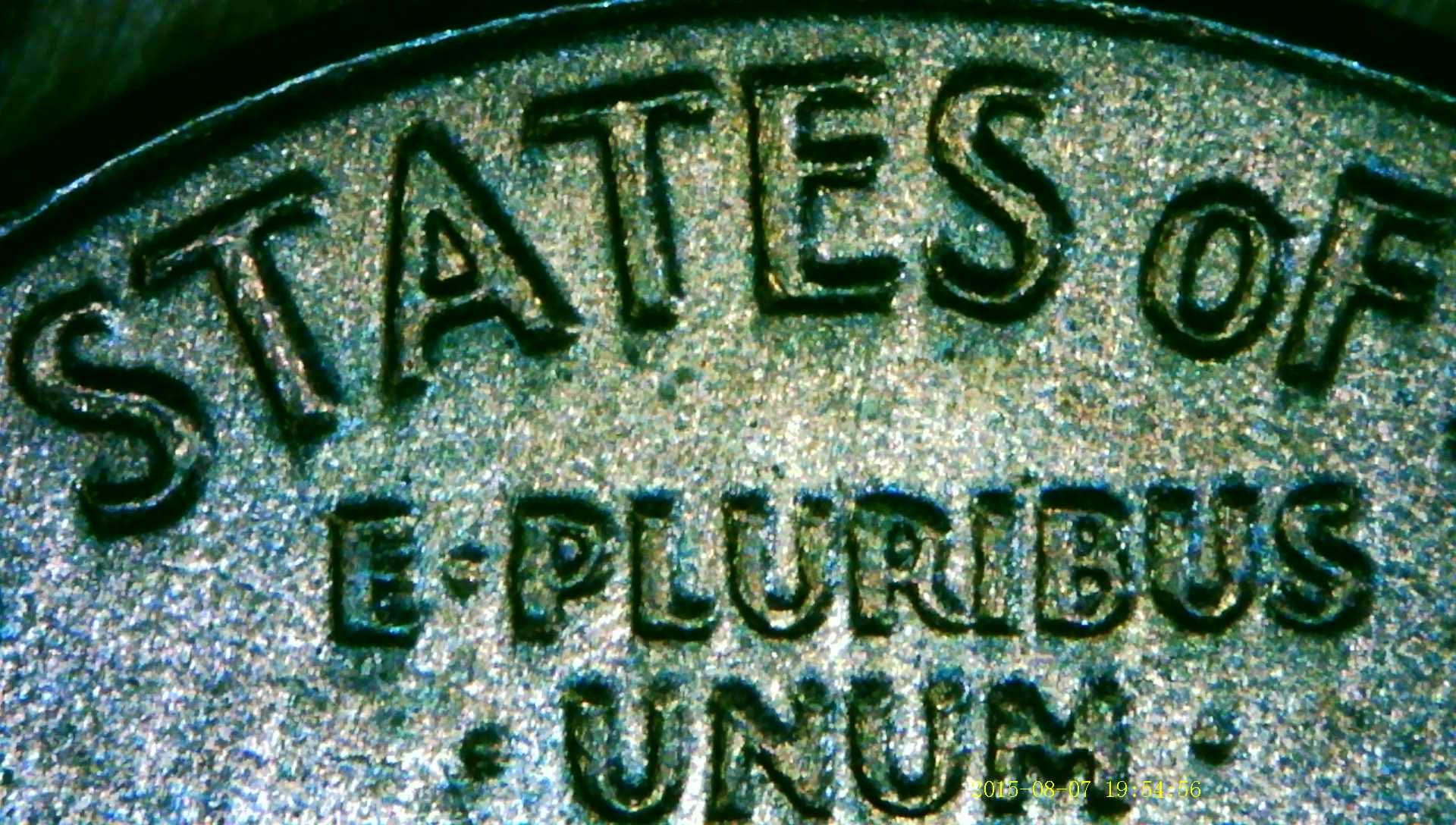 Very-Odd-Color-Penny-1964-D-Looks-Sandblasted